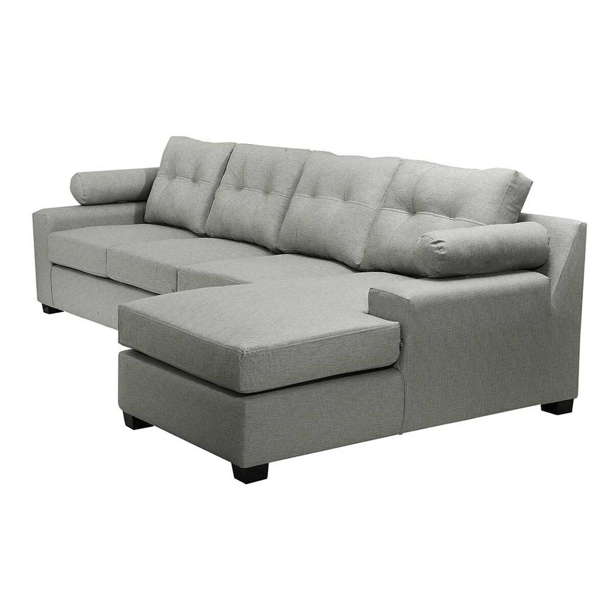 Sofá Seccional Derecho Innovamuebles Santi XL 4 Cuerpos Gris Claro