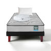 Cama Europea Flex 1,5 Plazas Dream Dual Box + Almohada + Cubrecolchon Basico