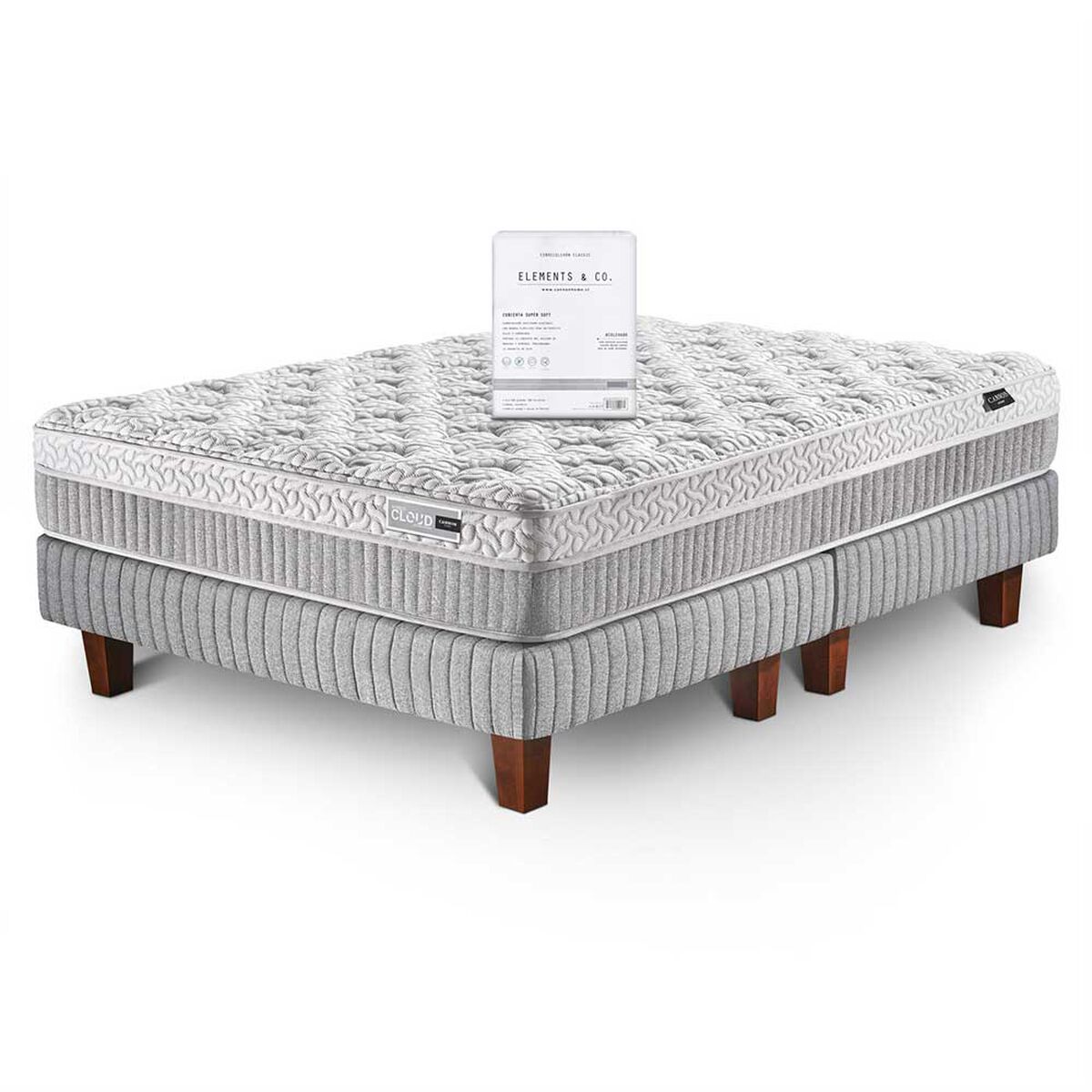 Juegos de Dormitorio Cama Europea Cannon Hybrid Cloud King + 1 Cubrecolchón