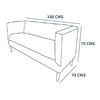 Sof&aacute; Tela Velvet Latam Home Sorrento 2 Cuerpos