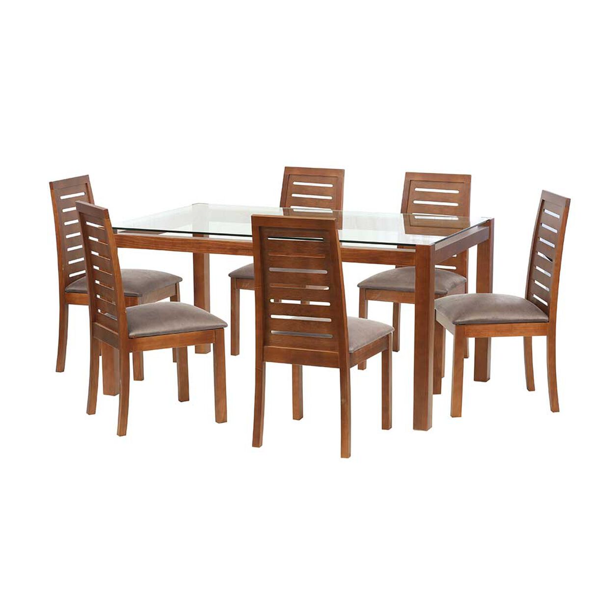 Juego de Comedor Latam Home Barcelona 6 Sillas Gris