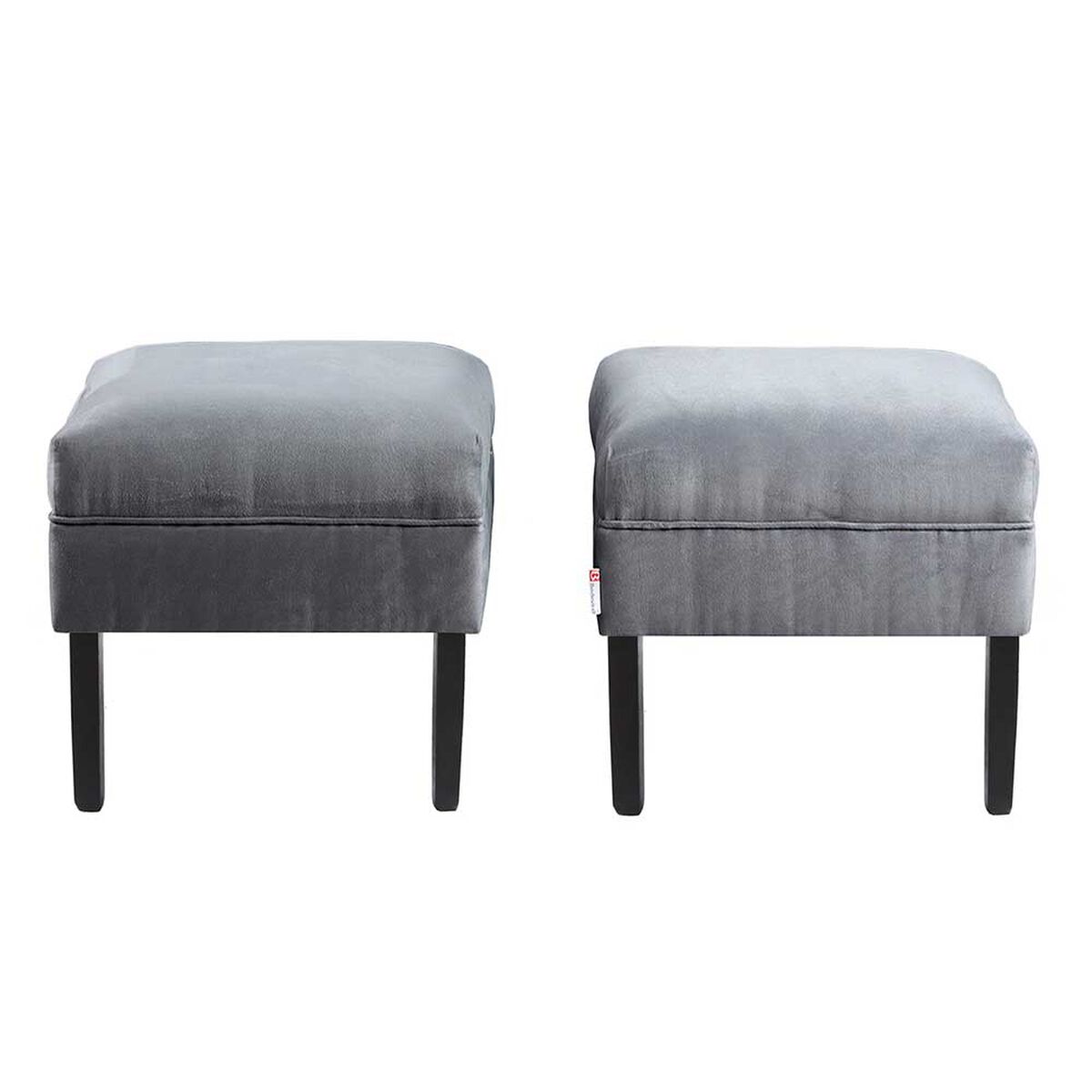 Set Pouf 2 Bodevir Sky Felpa 00 Gris 