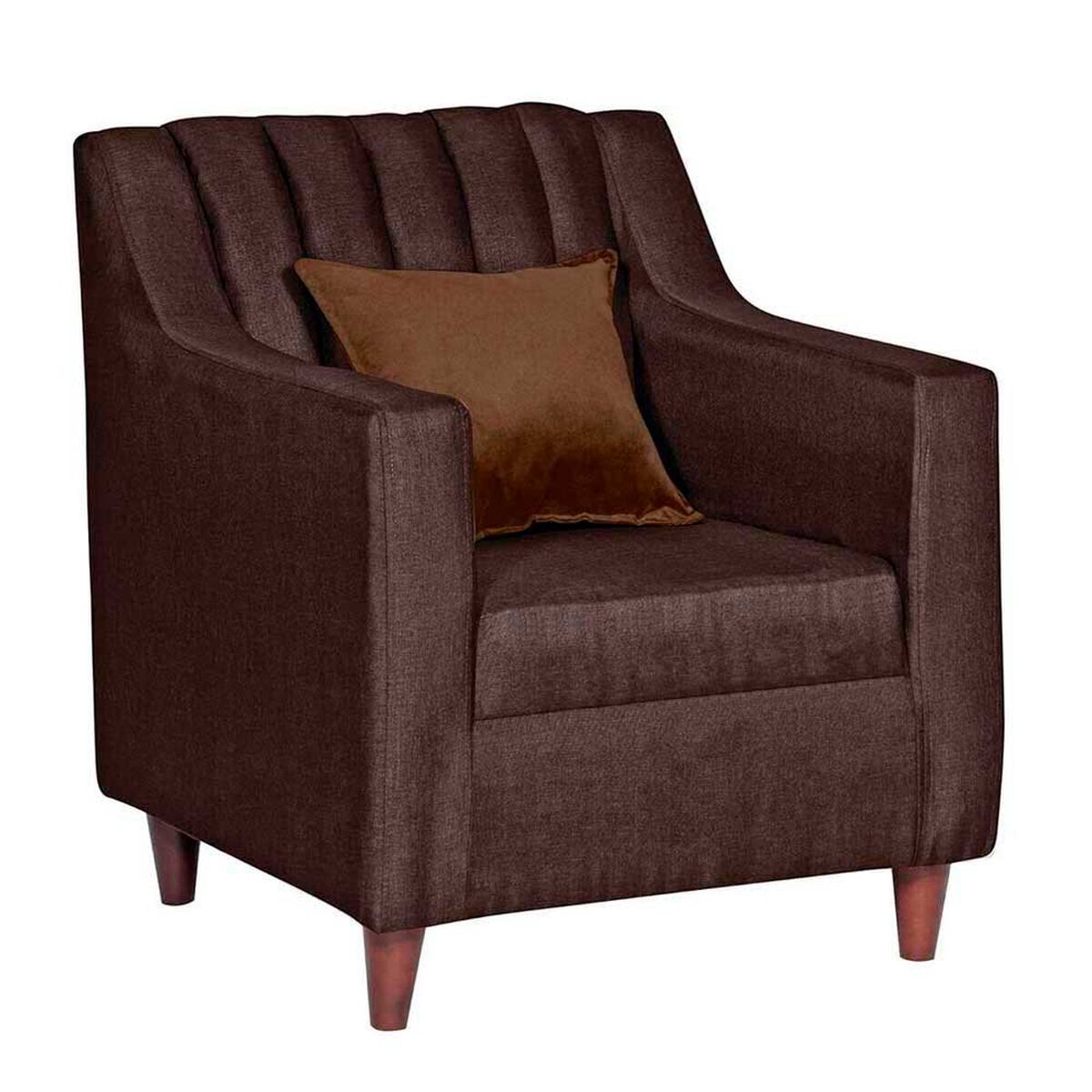 Juego de Living Dise&ntilde;o A&M Home Isabella Sof&aacute; 3 Cuerpos + 2 Sillones 1 Cuerpo Chocolate