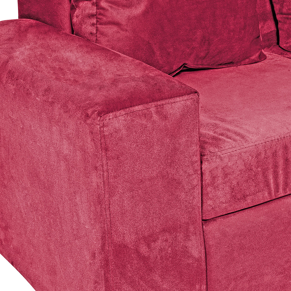 Juego de Living Innovamuebles Kahlo Sofá 3 Cuerpos + Dos Sillones 1 Cuerpo Burdeo