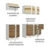 Mueble de Cocina Vekkahome Súper Smart 2 Cajones 9 Puertas Café