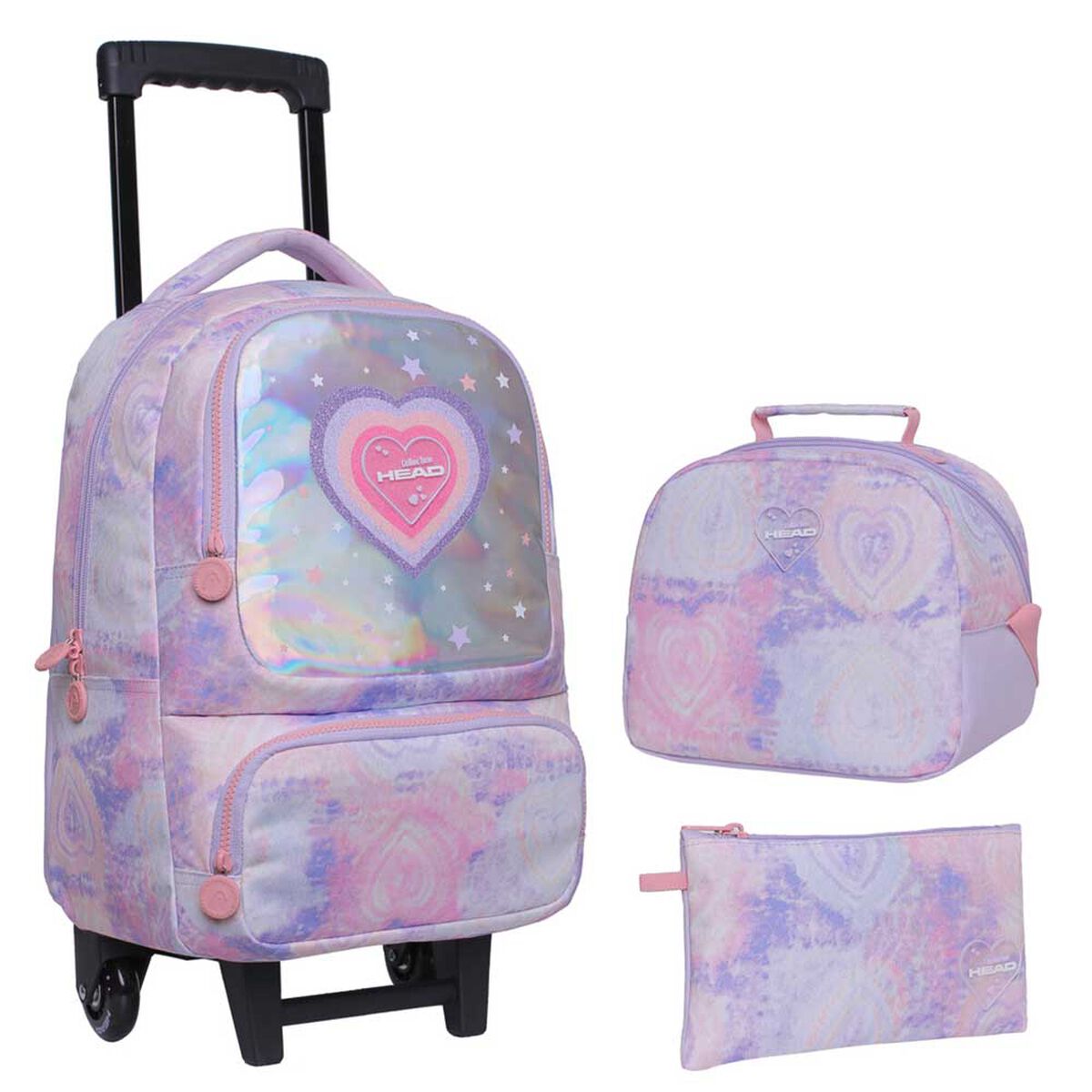 Pack Con Ruedas Bakan Tie Dye Heart Lila Head