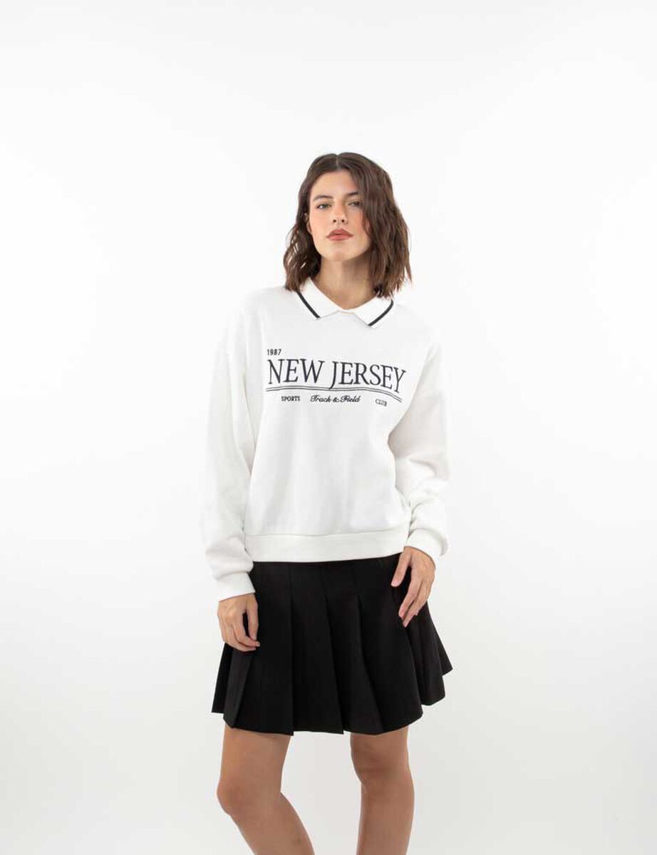 Polerón Con Estampado Cuello Mujer Zibel