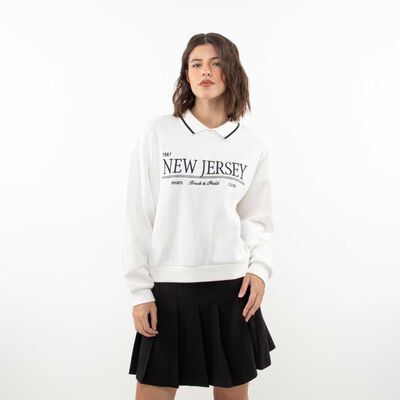 Polerón Con Estampado Cuello Mujer Zibel