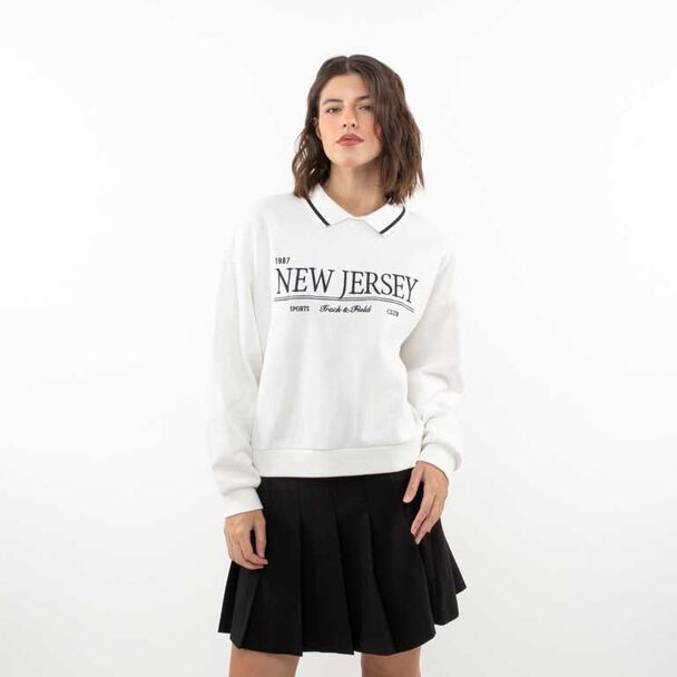 Polerón Con Estampado Cuello Mujer Zibel