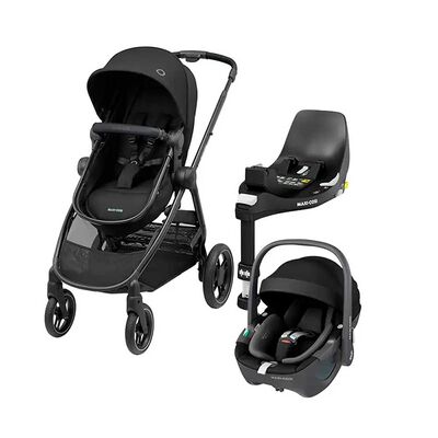 Imagen 1 del producto Coche Travel System Zelia 3 + Pebble 360° + Family Fix Black Maxi-Cosi