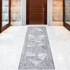 Alfombra de Pasillo Modalfo Florida 70 x 230 cm Gris