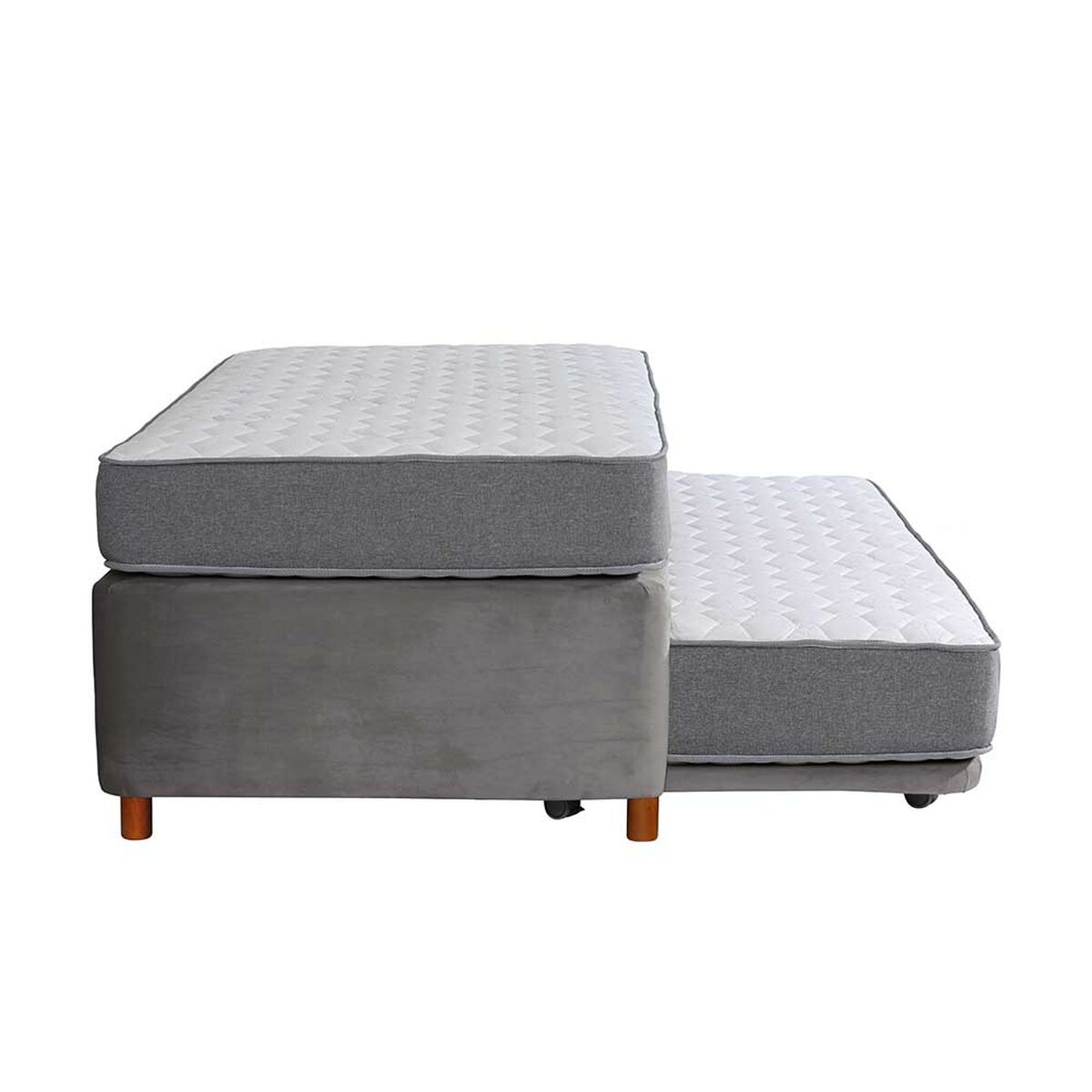 Cama Nido Latam Home 1,5 Plazas Zen Best Tela Gris