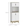 Mueble para Microondas Tuhome Bi-Color 4 Puertas Blanco Duna