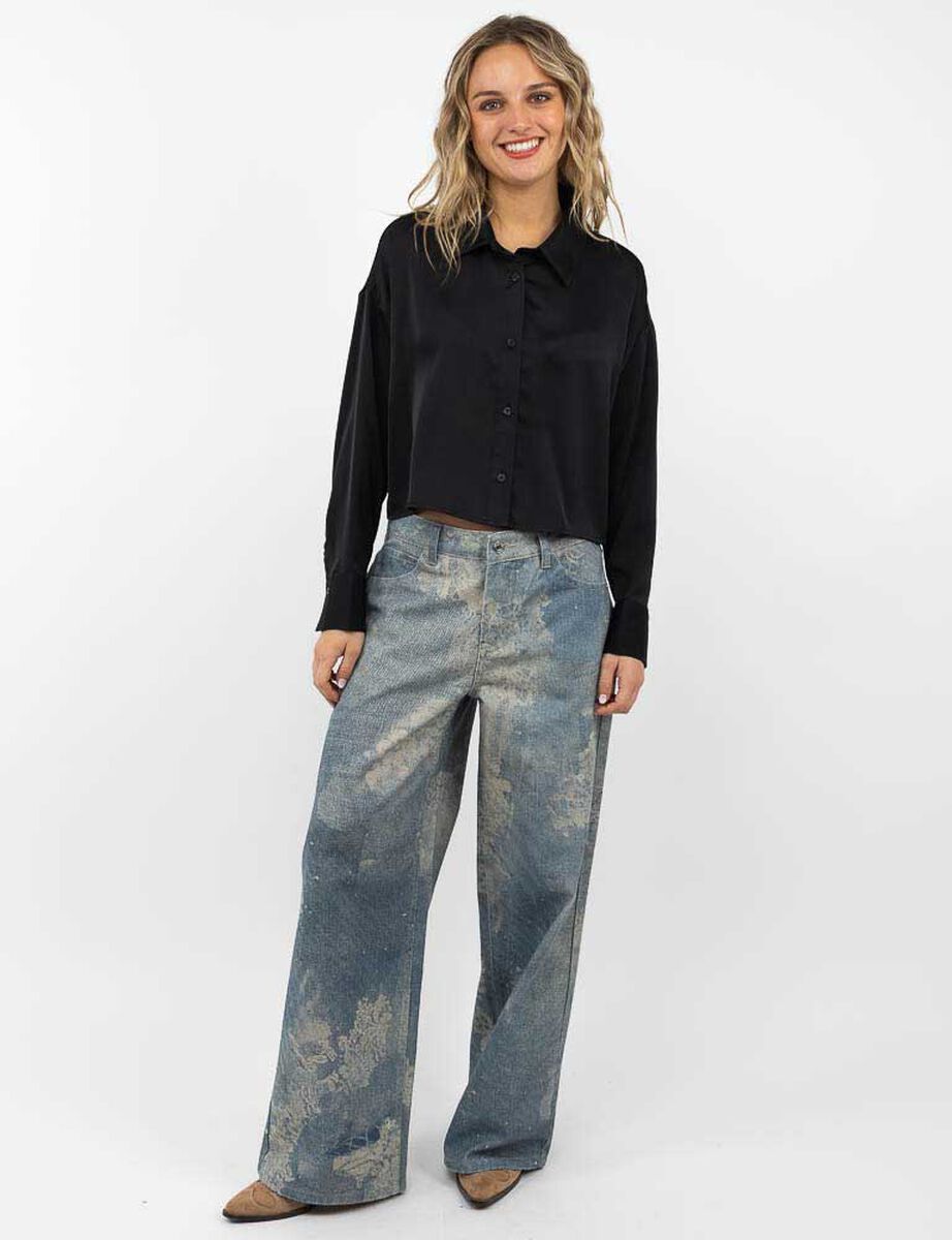 Blusa Crop Manga Largas Mujer Icono