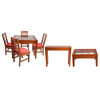 Set Comedor 4 Sillas + Arrimo + Mesa de Centro