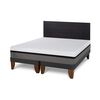 Cama Europea CIC Base Dividida 2 Plazas Balance + Respaldo Villarrica Negro