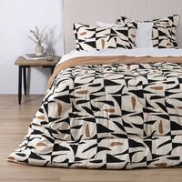 Plumón Estampado SoHome 2 Plazas Nahuel Negro