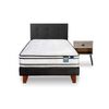 Cama Europea Flex 1,5 Plazas Innova + 1 Respaldo + 1 Velador