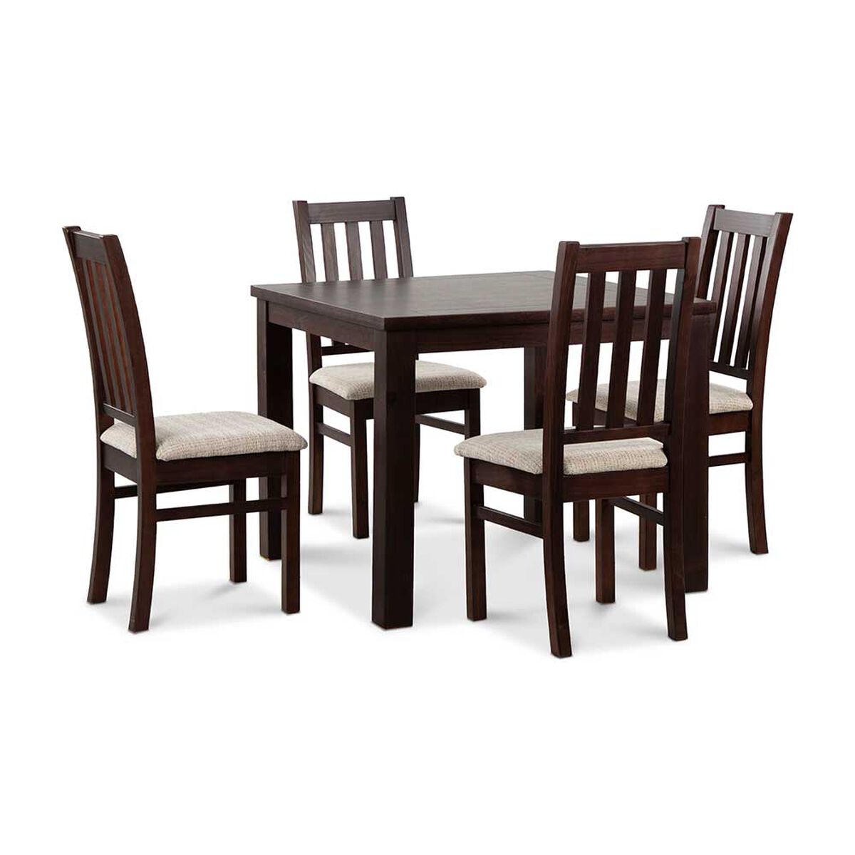 Juego de Comedor CIC Ñuble Chocolate 4 Sillas
