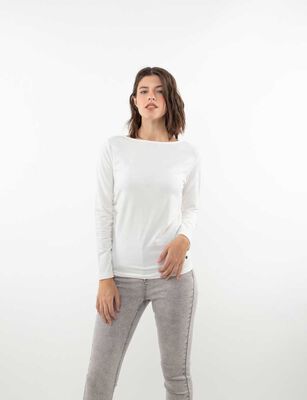 Imagen 1 del producto Polera Manga Larga Mujer Zibel Crudo, Negro, Rojo