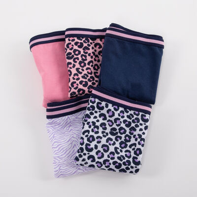 Imagen 1 del producto Pack 5 Calzón Pantaleta de Algodón Niña Chess Café, Gris