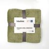 Frazada de Poliéster Mashini 1,5 Plazas Liso Verde Oliva