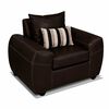 Juego de Living Elegant Detail New Houston 2-1-1 Cuerpos Caf&eacute;