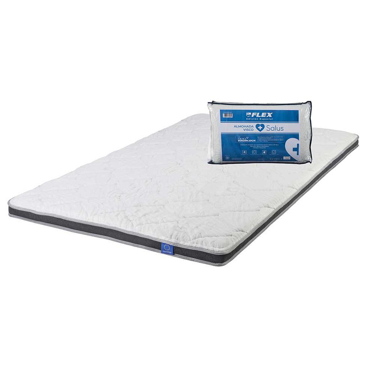 Topper Flex 1,5 Plazas Salus + Almohada Salus