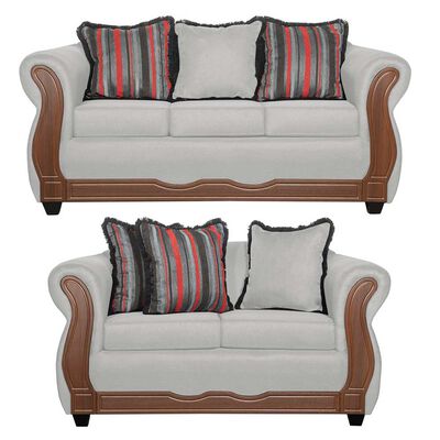 Juego de Living Black Factory Sofia 5 Cuerpos Crudo