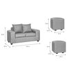 Juego de Living Innovamuebles Kahlo Sofá 2 Cuerpos + Dos Pouf 1 Cuerpo Oro