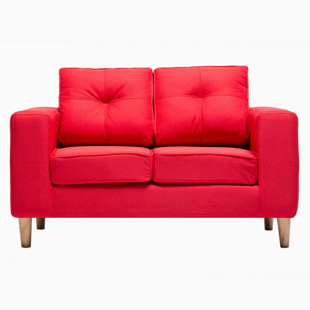 Sofá Kea Infinity Tela 2 Cuerpos Rojo