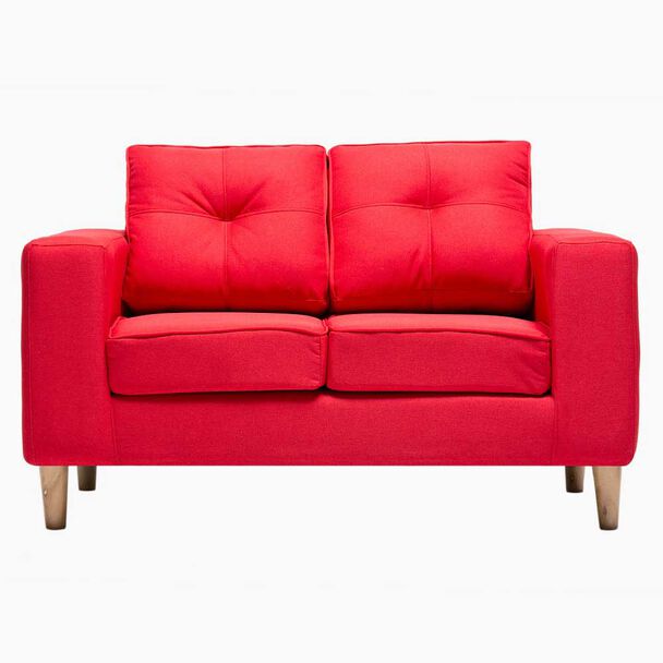 Sofá Kea Infinity Tela 2 Cuerpos Rojo