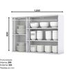 Mueble de Cocina Aereo  Home Mobili Americana 3 Puertas Blanco