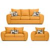 Juego de Living Elegant Detail New Houston 3-2-1 Cuerpos Amarillo
