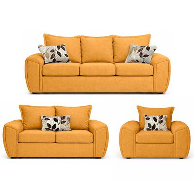 ELEGANT DETAIL Juego de Living Elegant Detail New Houston 3-2-1 Cuerpos Amarillo