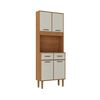 Combo Mueble de Cocina Casanova Borja 4 Puertas 2 Cajones Blanco Café + Auxiliar Casanova Primor 1 Cajón 2 Puertas