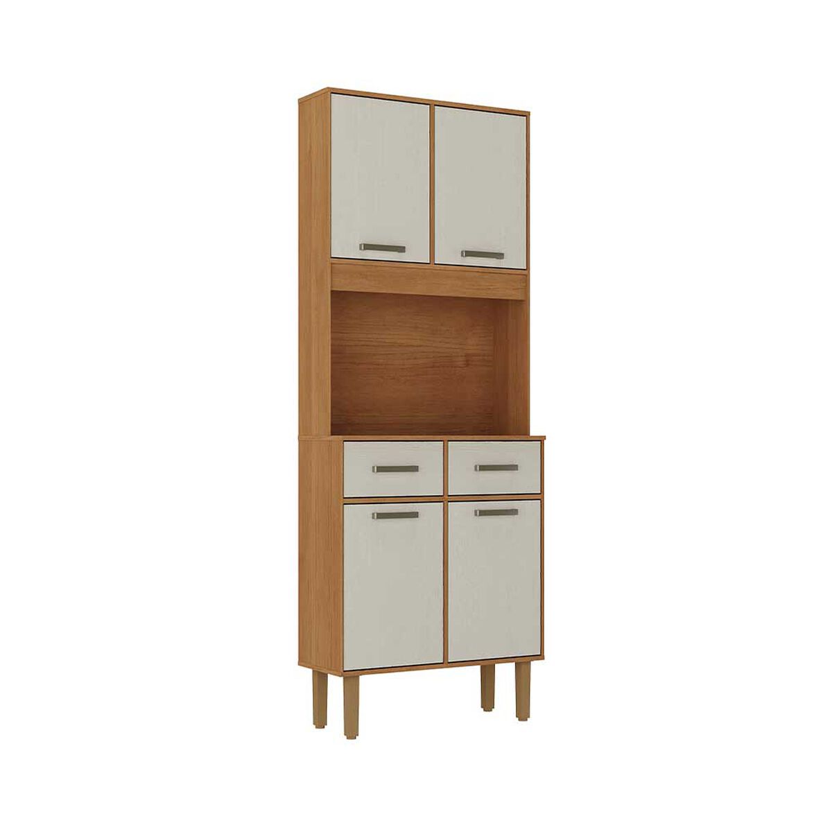 Combo Mueble de Cocina Casanova Borja 4 Puertas 2 Cajones Blanco Café + Auxiliar Casanova Primor 1 Cajón 2 Puertas