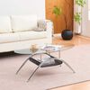 Mesa de Centro Home Mobili Oval Silver