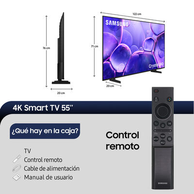Imagen 2 del producto Smart Tv Led 55'' Samsung 4K Tizen™ UN55U8000FGXZS