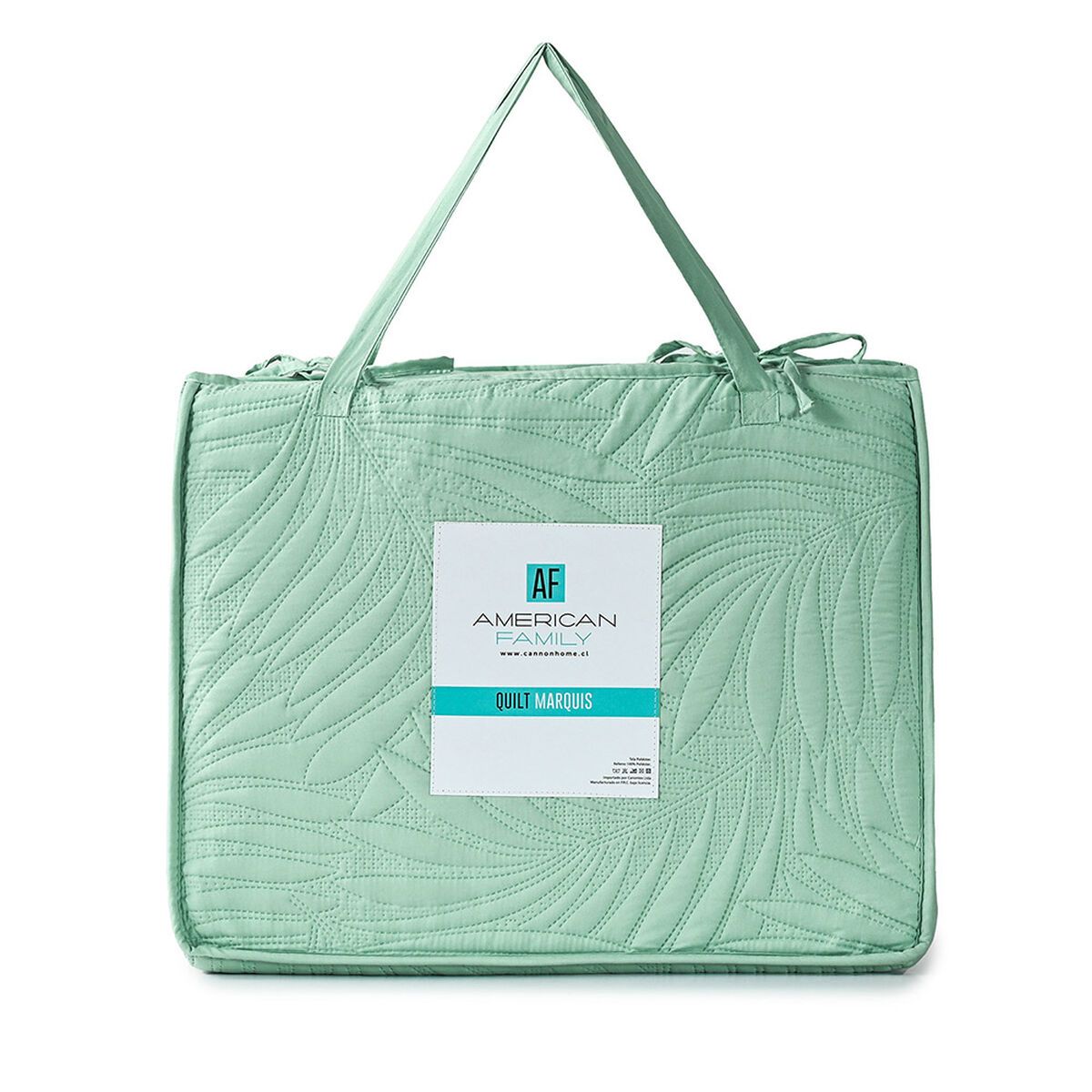 Quilt American Family Marquis Heatpress 2 Plazas Verde