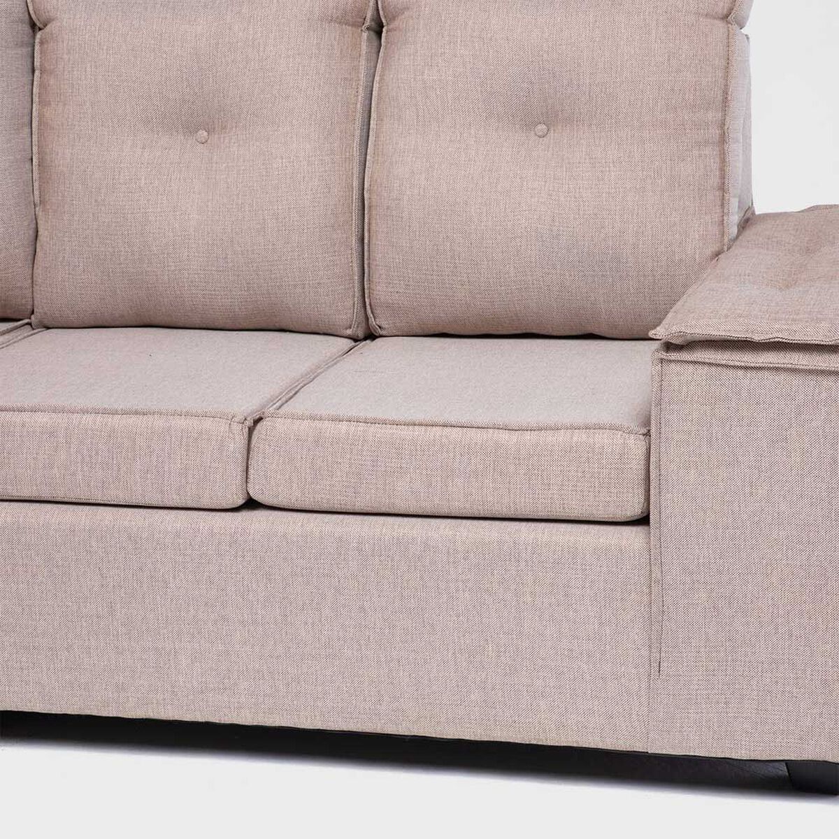 Sofá Seccional Mexx Muebles Hamburgo 5 Cuerpos Beige