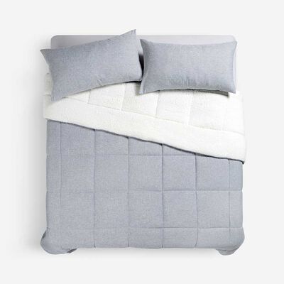 ROSEN Plumón Rosen 2 Plazas Sherpa Liso Grafito