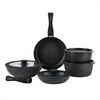 Bater&iacute;a de Cocina Antiadherente Granito Simplit Oxford 15 Piezas Negro