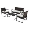 Juego de Terraza Casanova Matt Sof&aacute; 2 Cuerpos + Dos Sillones 1 Cuerpo