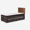 Cama Nido Rosen 1,5 Plazas Ergo T  + Respaldo Tabor Caramelo