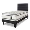 Cama Europea Flex 1,5 Plazas Majesty + Respaldo Modern Grafito