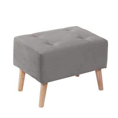 Pouf Latam Home Niza Tela Velvet Gris
