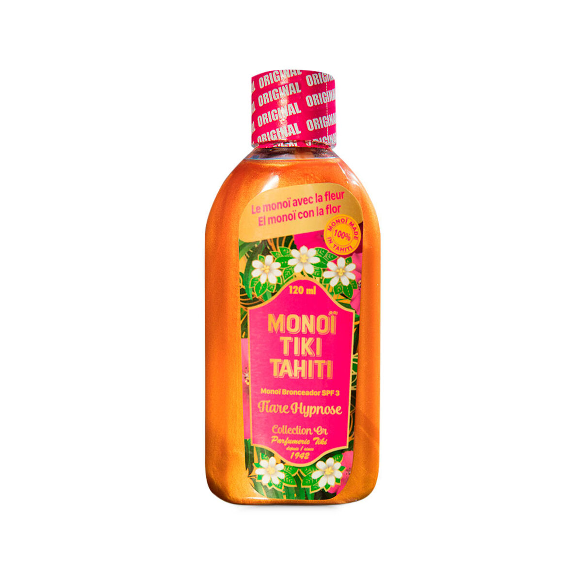 Bronceador Monoi Tiki Tahiti Tiare Oro 120 ml