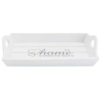Bandeja Madera Vgo Home Rectangular 22 x 15 cm Blanco