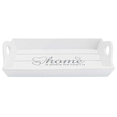 Bandeja Madera Vgo Home Rectangular 22 x 15 cm Blanco